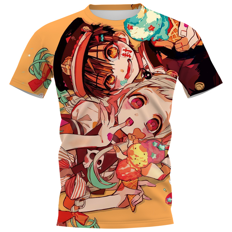 

CLOOCL Toilet-bound Hanako-kun 3D Printed T-shirts Mens Casual Clothes Slim Short Sleeve Harajuku T Shirts Teens Tops, #1