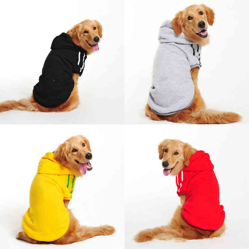 

Dog Apparel Big dog hoody fleece sweater golden husky Labrador black yellow red gray with and without logo remark