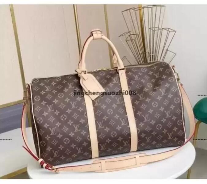 

988 GGLVLouisVittonYSLVUTTON eal Leather Duffle 50 55cm Luggage Handbags Shoulder Bags Handbag Tote duffel Men P