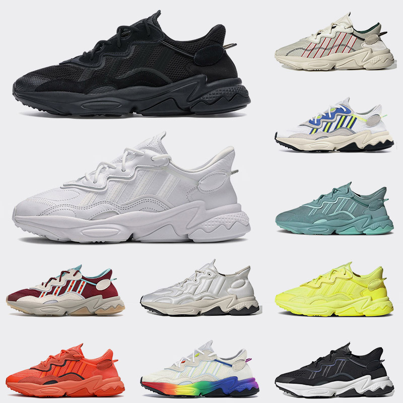 

Classic Ozweego Platform Casual Shoes Mens Womens Pale Nude Solar Green Designer Tennis Cloud White Frozen Yellow Pride Trainers 36-45, D20 triple black 36-45 -2
