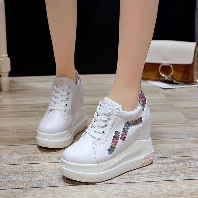 

Women Shoes Spring Autumn Woman Platforms Shoes Women Retro Shoes Woman Lace-Up 11 Cm High Heels Height Increasing Boots W6