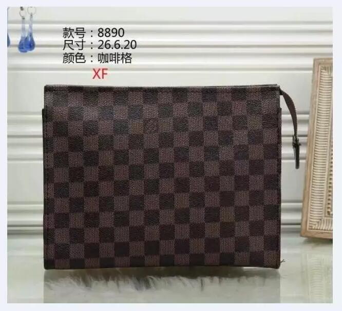 

GGLVLouisVittonYSLVUTTON 2022 Luxury design old flower wash bag classic evening package leather cosmetic makeup packages clutch handbag tote, Black plaid