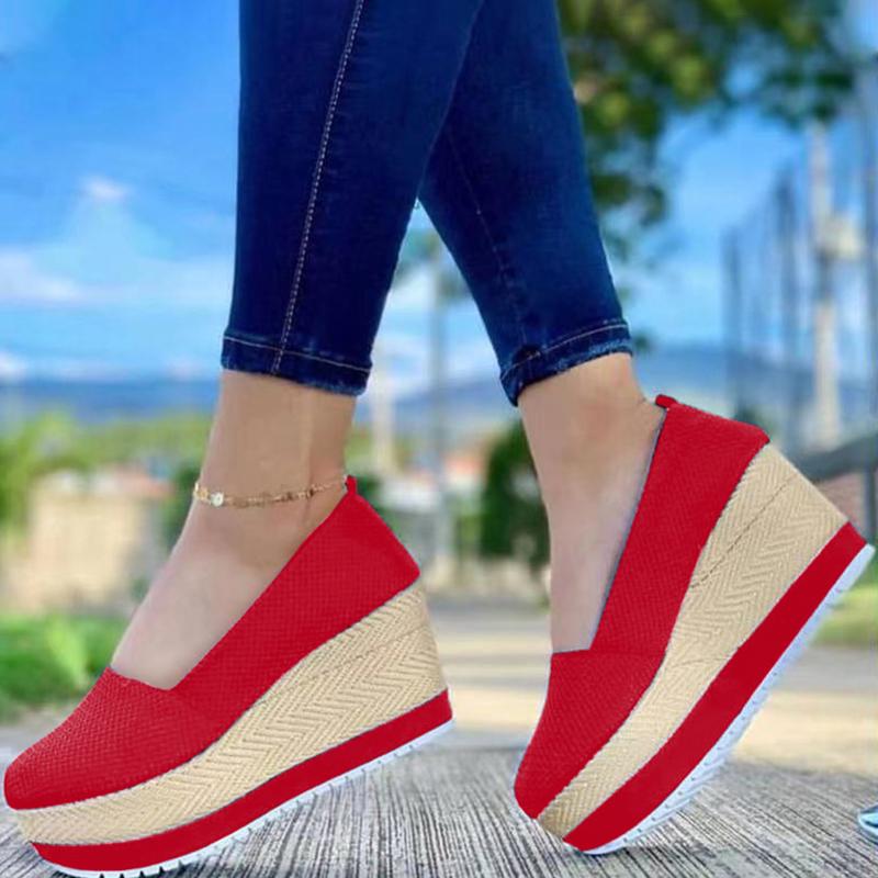 Platform Wedge Loafer Shoes UK 