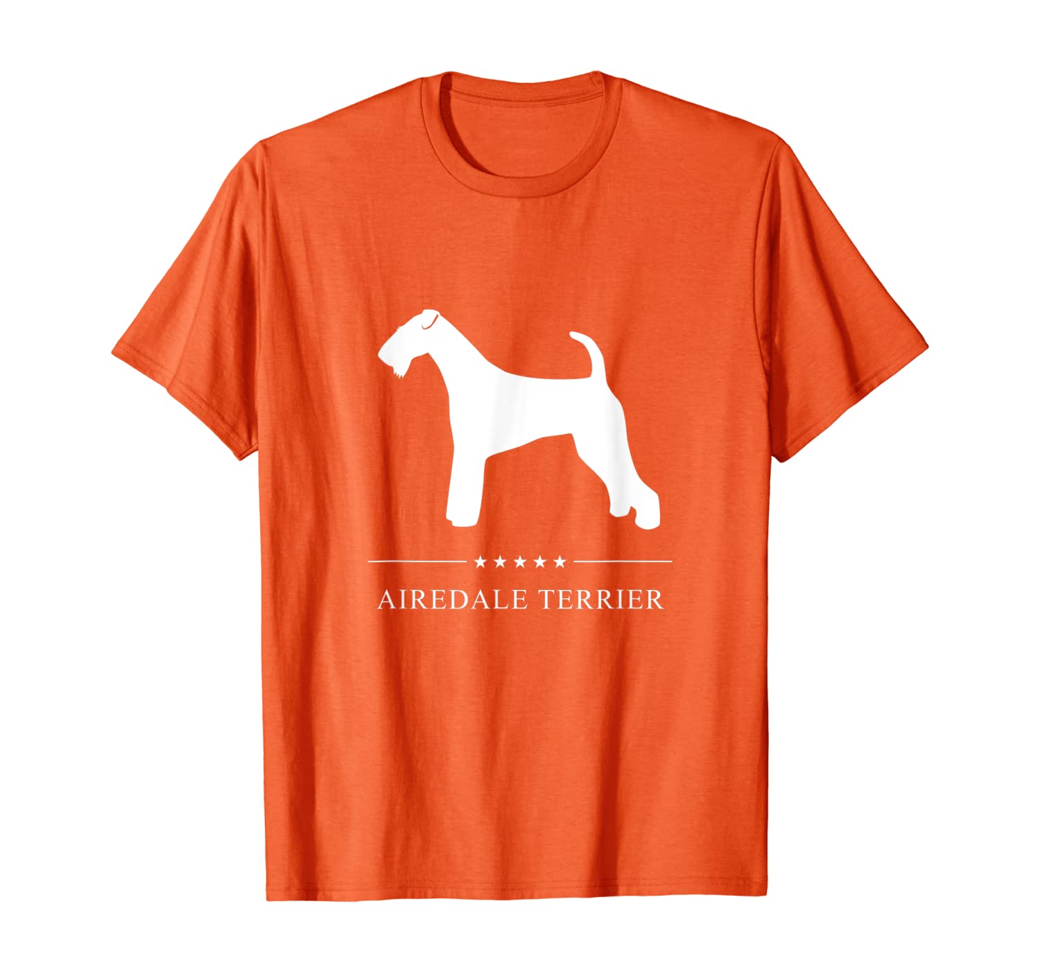 

Airedale Terrier: White Silhouette T-Shirt, White;black