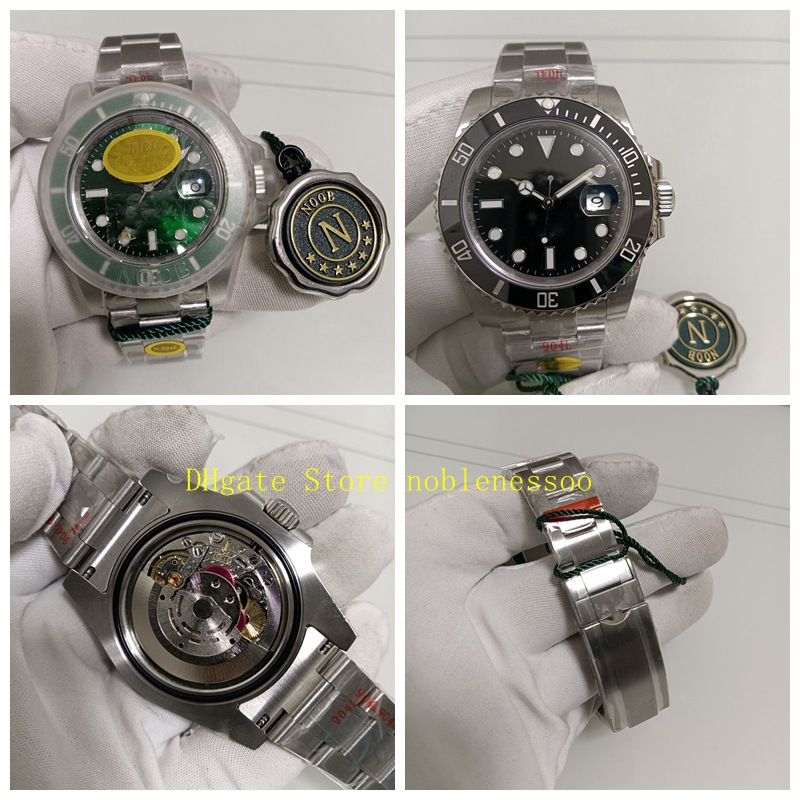 

4 Colors V12 Super N Factory Cal.3135 Eta 904L Steel Watch Black Green Men's 116610 Ceramic Bezel 116610LN 116613 Sapphire NoobF Dive KIF Shock Absorber Men Watches, 02