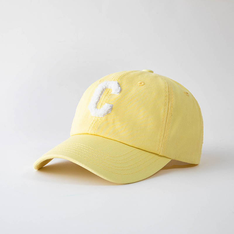 

Hat Korean Style Fashionable Simple Letter C Embroidery Curved Brim Peaked Cap Mens Outdoor Sports Sun Protection Sun Hat, Khaki