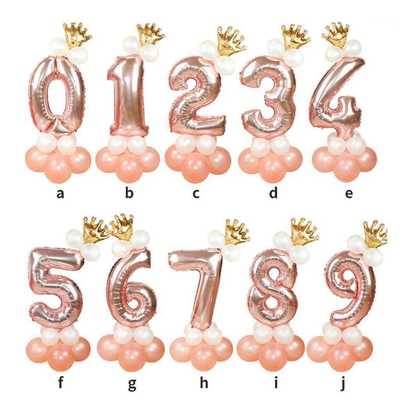 

Party Decoration Aluminum Foil Balloon Gold Sliver Rose Number Birthday Wedding Decorations Balloons Kid Boy Toy Shower