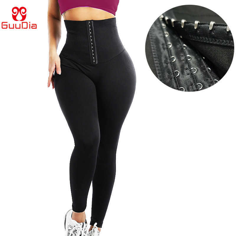 

GUUDIA Body Shapers Panties Slimming Shapewear Tummy Control Leggings Women Black Legging Waist Trainer Weight Loss Pants Shaper, Full length