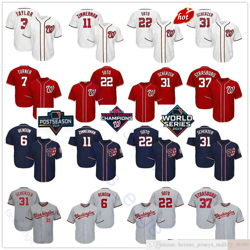 

2019th World Series Champions Washington Baseball Jerseys Juan Soto Nationals Jersey Max Scherzer Trea Turner Ryan Zimmerman Stephen Strasburg Men Women Kids, Women size only s-xl