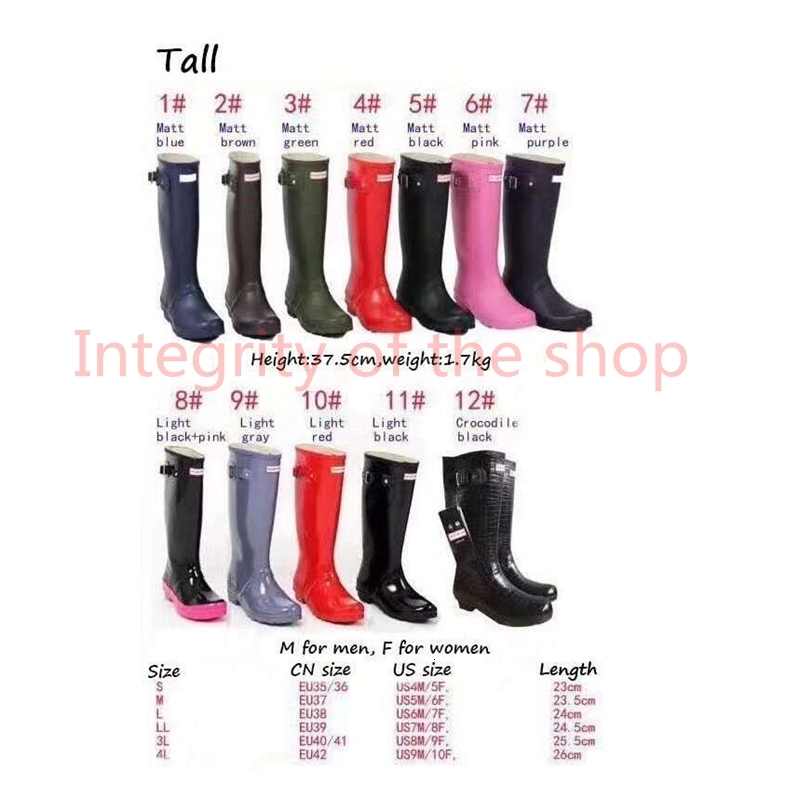 

Rubber Rainboots Rain Boots for Women British Classic Waterproof Rainboots Ladies Wellies Wellington Matte Boot Rain boots Y1221, Black