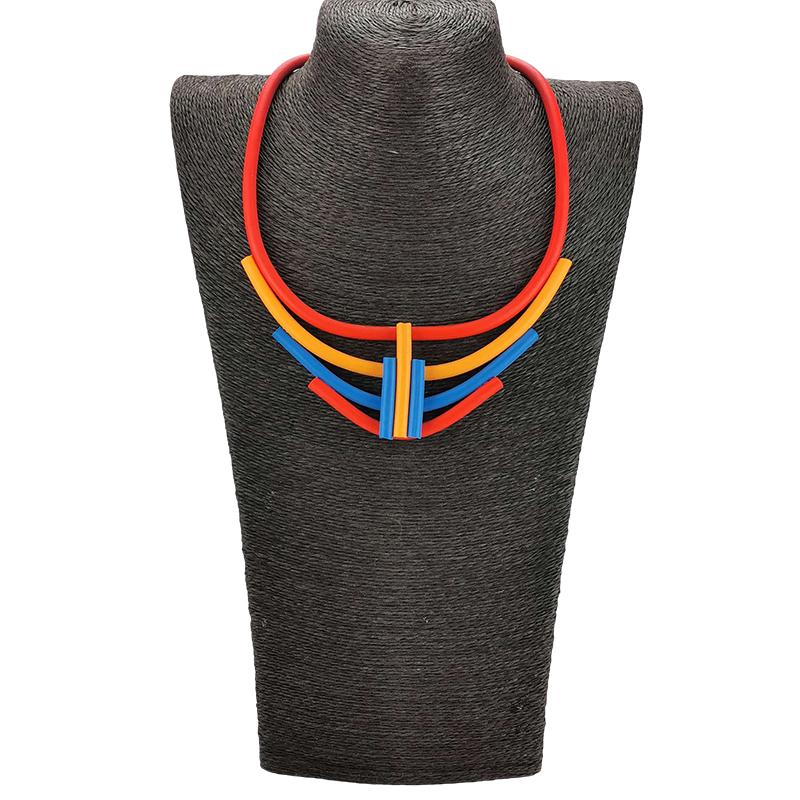 

Gothic Choker Necklaces For Women Multicolor Rubber Chain Handmade Jewelry Short Party Clothes Necklace Gift Chokers