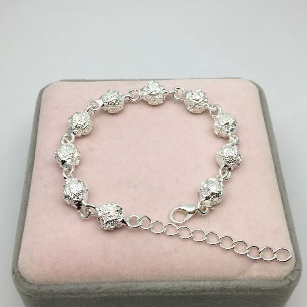 

Silver plated jewelry large six character Zhenyan women's Bracelet, Golden;silver