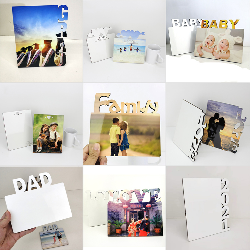 

DIY Photo Frame Multiple Types To Choose Sublimation Blank Board MDF Wooden Heat Transfer Hollowing Boards Photos Frames