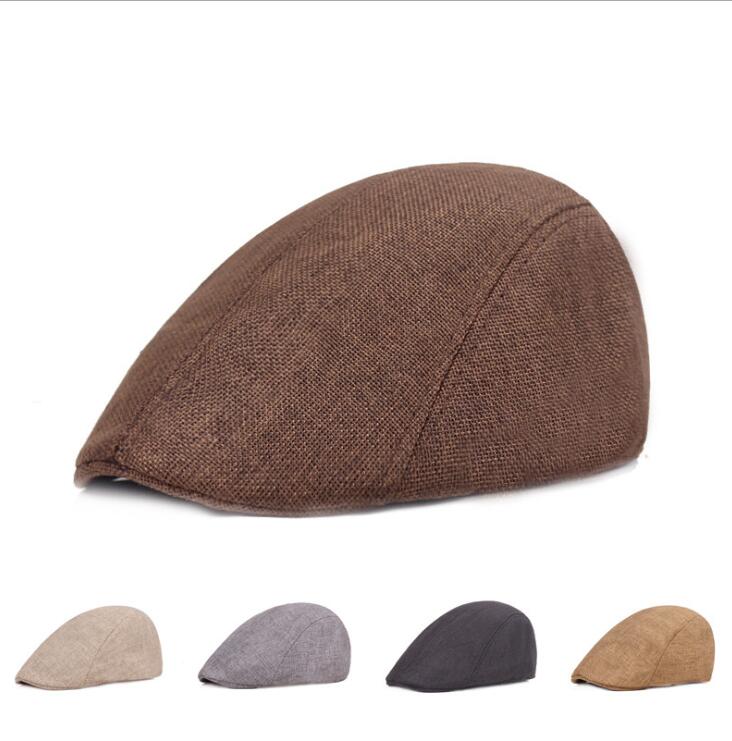 

Linen Beret British Retro Duck Tongue Berets Solid Color Forward Hat Casual Fashionable Hats Summer Advance Caps wmq899, 56-58cm