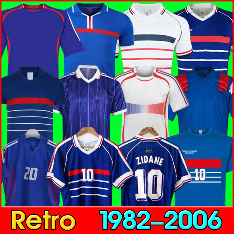 

1996 1998 2000 2002 2004 2006 Retro Soccer Jerseys 10 ZIDANE 12 HENRY Vintage RIBERY TREZEGUET 100th Anniversary Custom Football Shirts -XL, P01 1984 86 home