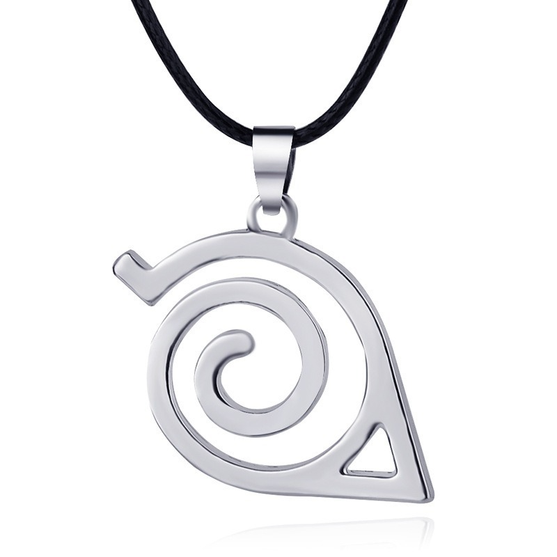 

Anime Peripheral Jewelry Naruto Simple Ninja Logo Necklace.
