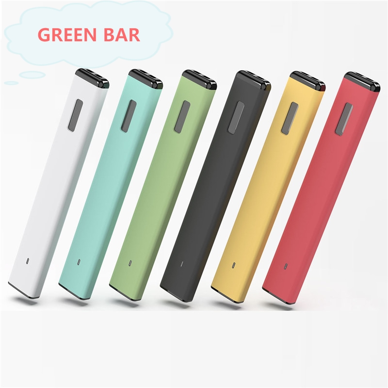 

100% Original Green Bar Disposable Vape Pen Pod Device Kit Empty Thick Oil Vaporizer Starter Kits 280mAh 1.0ml With Ceramic Coil Wholesale IN STOCK