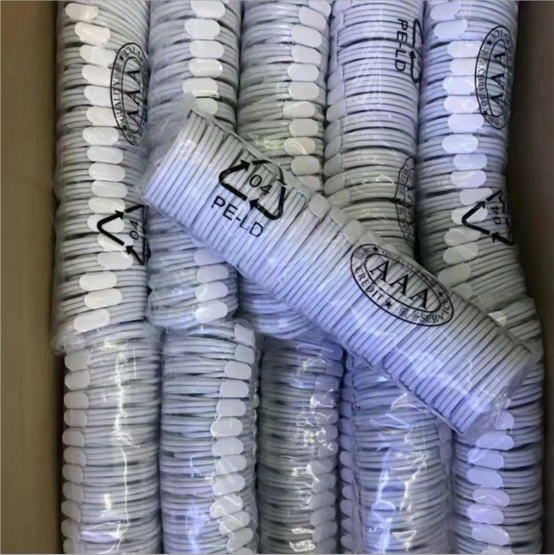 

8p cables 1m meters micro lighting high data charging fast charge USB C type-c cable 5W wall charger With retail packaging, White