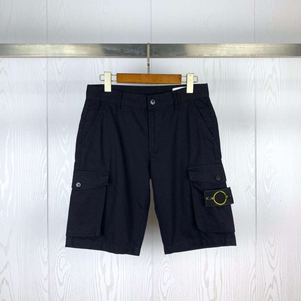 

21SS Spring Summer Cargo Shorts Men Women Military Style Cotton Multi Pocket Casual Compass Badge Embroidery 030208, White;black