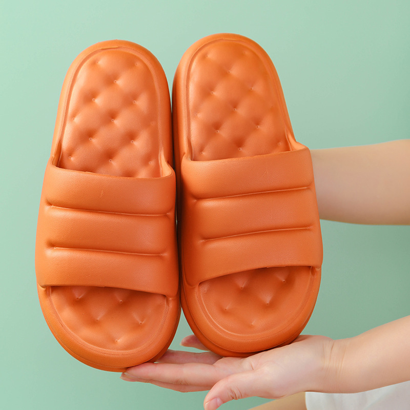

Slippers 2021 Thick Sole Home Women 3.5CM Heel Ladies Platform Flat Shoes Non-slip EVA Living Room Indoor Slides UWLR, Orange