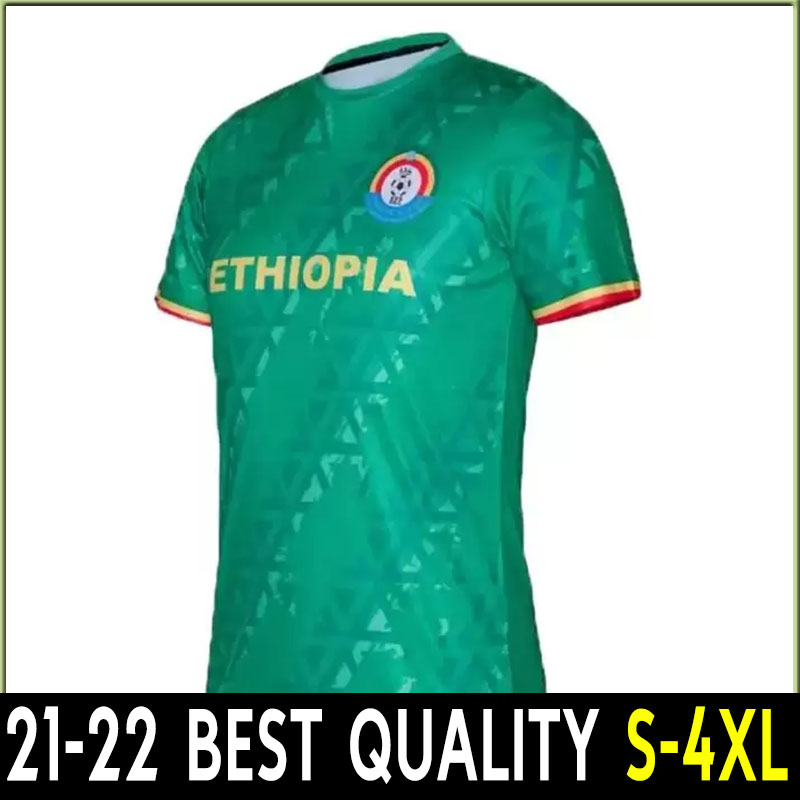 

21 22 Ethiopia Mens Soccer Jerseys Shimelis Bekele Getaneh Kebede Gatoch Panom Amanuel Gebremichael Surafel Dagnachew Home Football Shirts