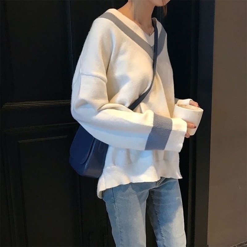 

Women' Sweaters blouses fancy pullovers lovely elegant threads preppy spring leisure female jumpers released Korean teenagers in knitted or 84F8, 1# shoe box