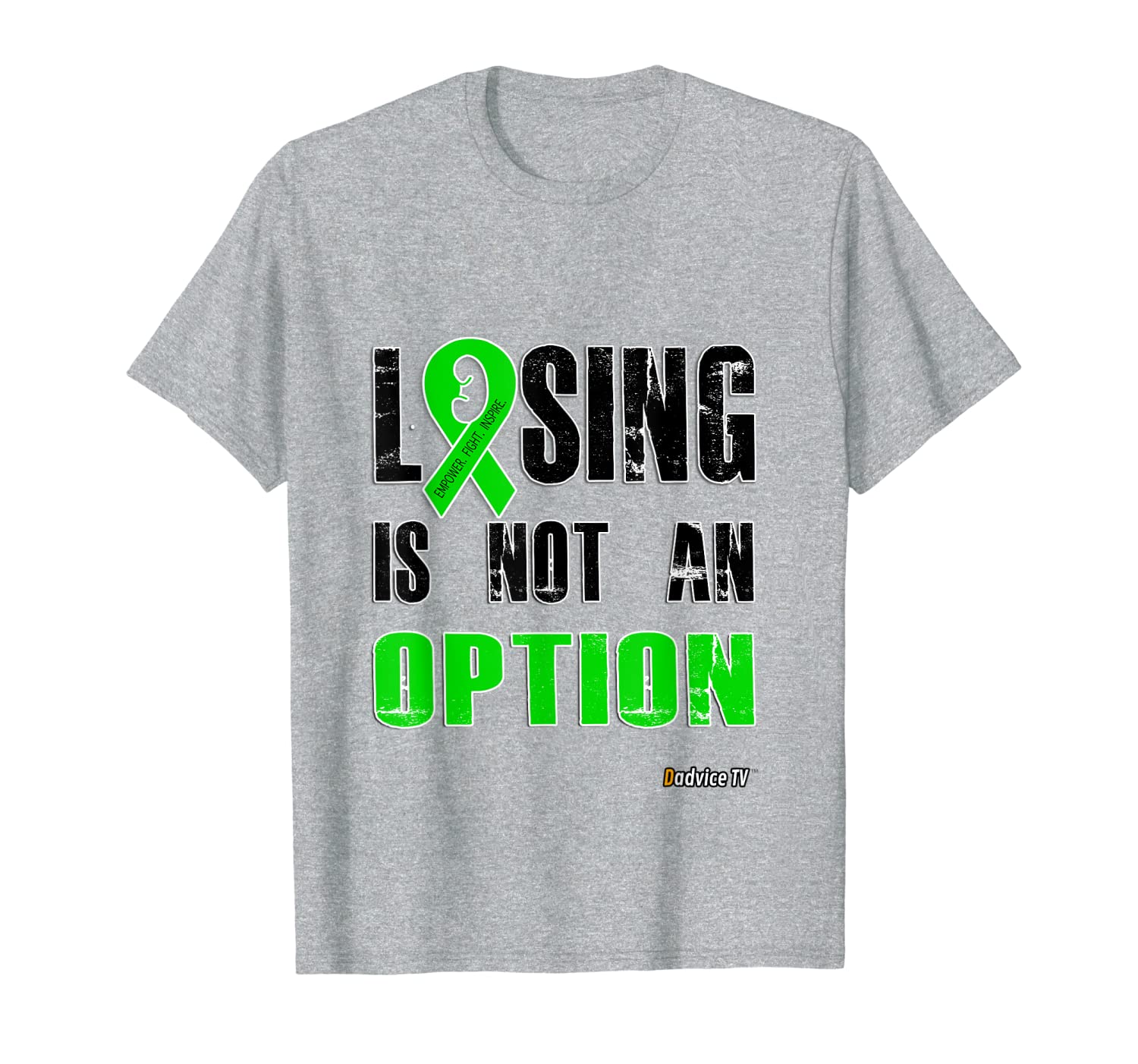

losing is not an option - empower. fight. inspire., White;black