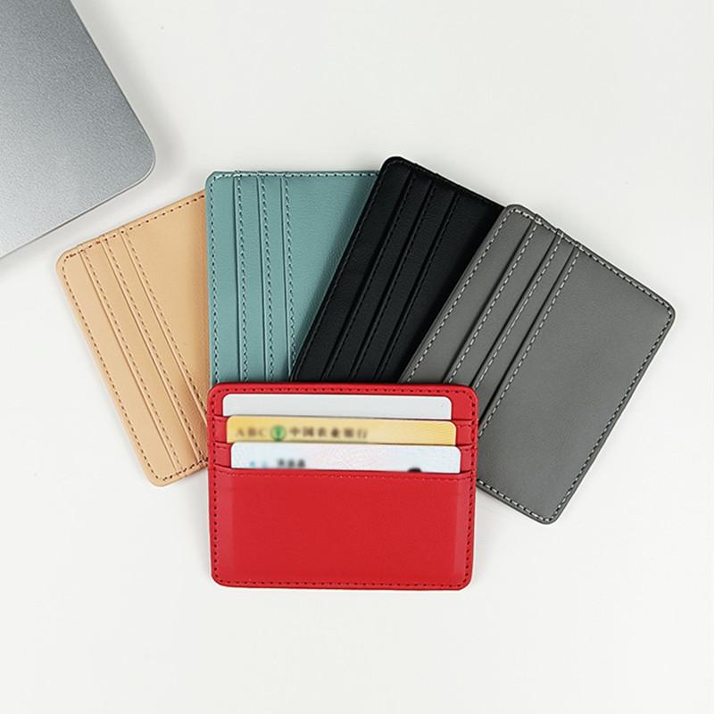 

Card Holders 1Pc Pu Leather Travel Passport Holder Pocard ID Bank Credit Case Coin Pouch Bag Women Men Business Cards Protectors, Red