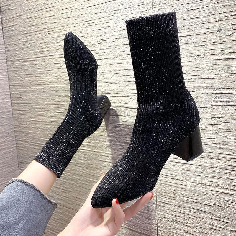 

Boots Big Size Shoes Woman Luxury Designer Winter Footwear Clogs Platform Boots-Women Large High Heel Fashion 2021 Rubber