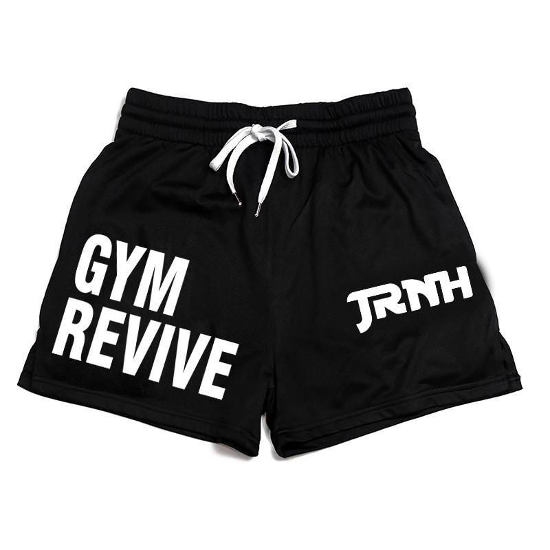 

Men's Shorts 2021 Summer Printing Men Quick Dry Fashion Mesh Casual Fitness Gyms Bodybuilding Joggers, Black