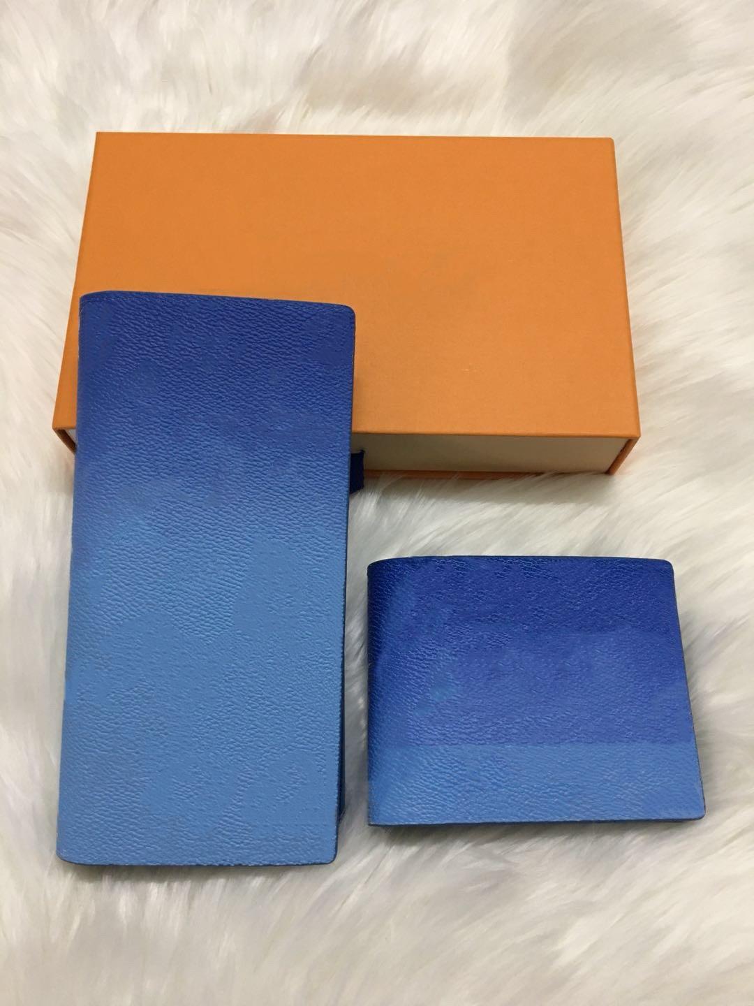 

Wholesale leather wallets for female multicolor designer short wallet Card holder women purse classic zipper pocket Victorine sky and cloud, Red;black