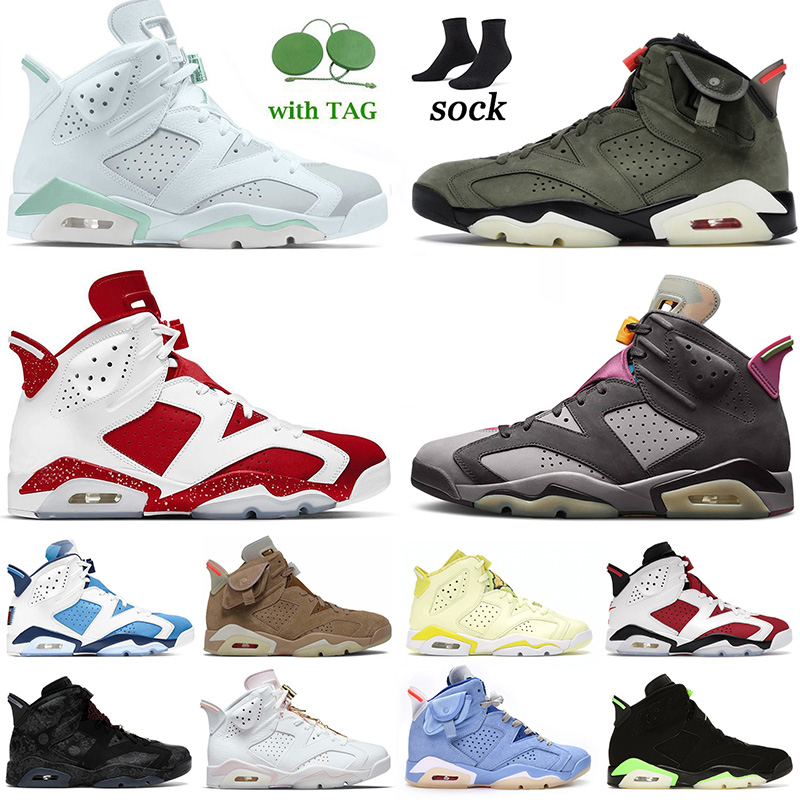 

Jumpman 6 Travis Scott Basketball Shoes Red Oreo Tiffany Blue 6s Bordeaux Gold Hoops British Khaki UNC Mens Womens VI Cactus Jack Hare Pink Sports Sneakers Trainers, A1 travis scott british khaki 40-47