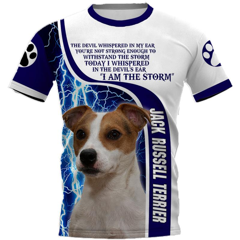 

Men's T-Shirts Jack Russell Terrier 3D Printed Dog T Shirts For Women Men Summer Casual Tees Daily Short Sleeve Lovely T-shirt Drop