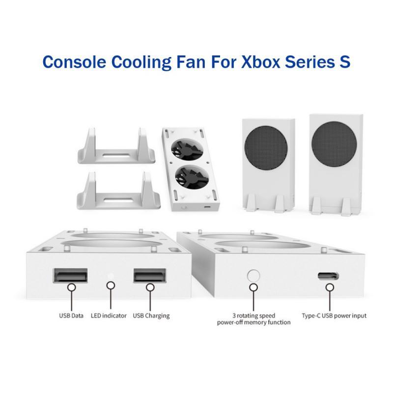 

Multi-Function Host Cooling Fan Vertical Stand For X-box Series S Game Component Heat Sink With Four Gear Indicator Controllers & Joysticks