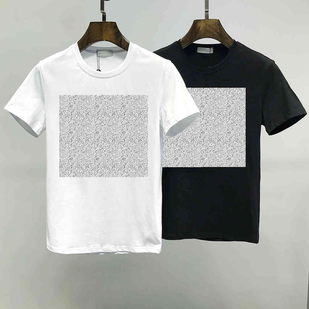

2021 summer mens t shirt fashion simple pure cotton black and white Couples clothing casual high-quality letter embroidery M-2XL, White;black