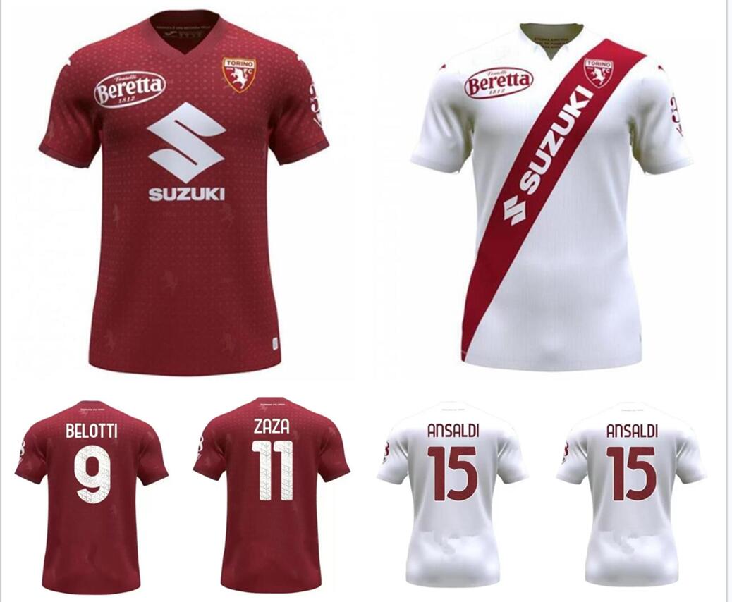 

21/22 Torino FC Soccer jerseys maglia da calcio Turin BELOTTI IZZO FALQUE NKOULOU 2021 2022 MEN HOME away Maillot de football shirt Thailand