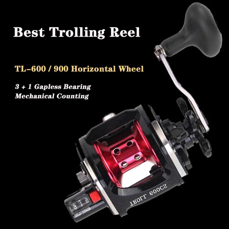 

Baitcasting Reels 2021 Boat Fishing Reel TL-600CS/900CS Line Counter Saltwater Trolling Right Hand Star Drag Offshore Jigging