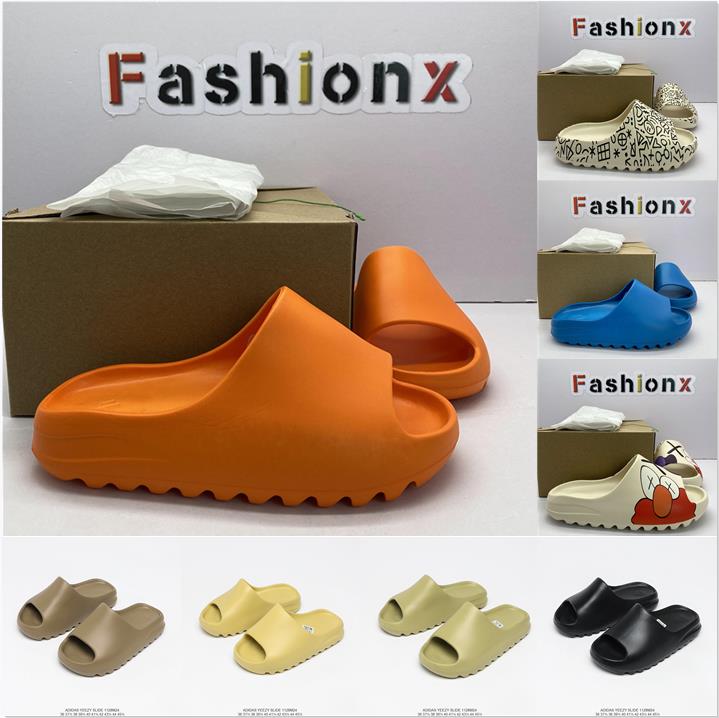 

Â Slides Resin men women slippersÂ Desert Sand Core Soot Bone Earth BrownÂ triple white black outdoor sandals with box