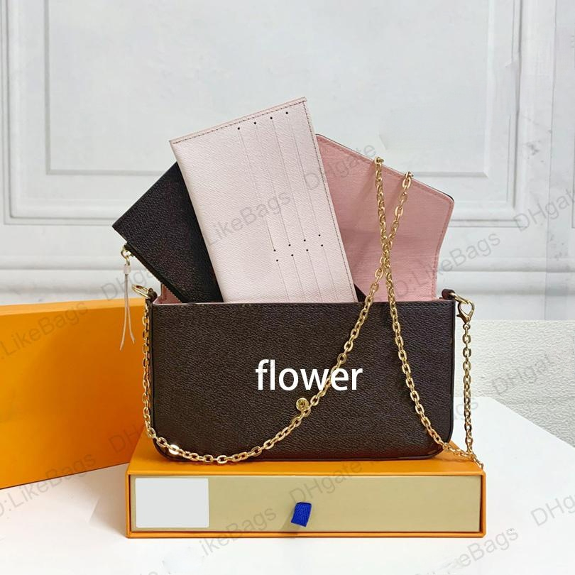 

Evening Bag Women's Clutch Bags WITH BOX Luxury Designer Handbag Purses Hobo 3 Piece Combination Multi Functiona Wallet Shoulder Crossbody Gold Chain, Package
