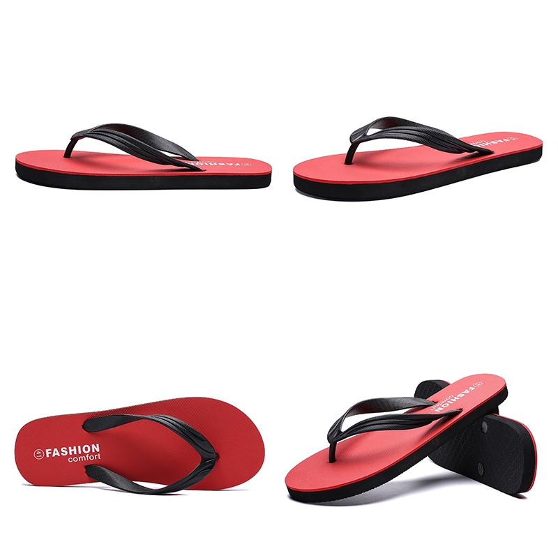 

men slide classic slipper fashion sport red casual beach shoes hotel flip flops summer discount price outdoor mens slippers, # 3