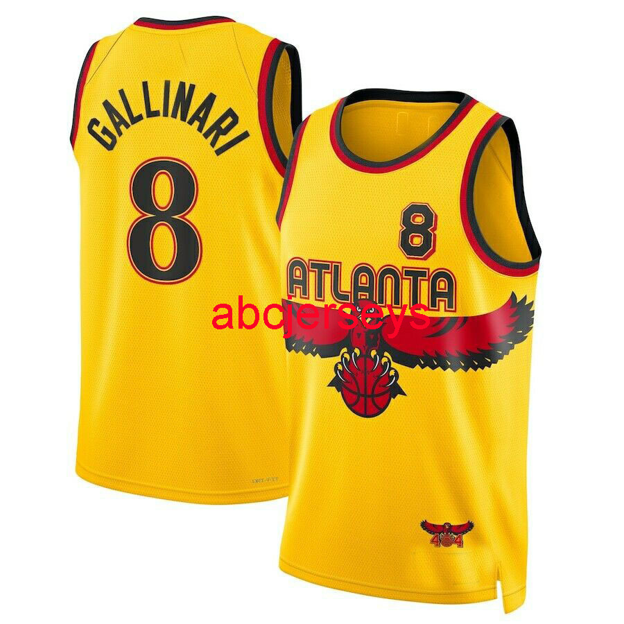 

Danilo Gallinari #8 Swingman Jersey Embroidery Basketball Jersey -5XL 6XL, Yellow