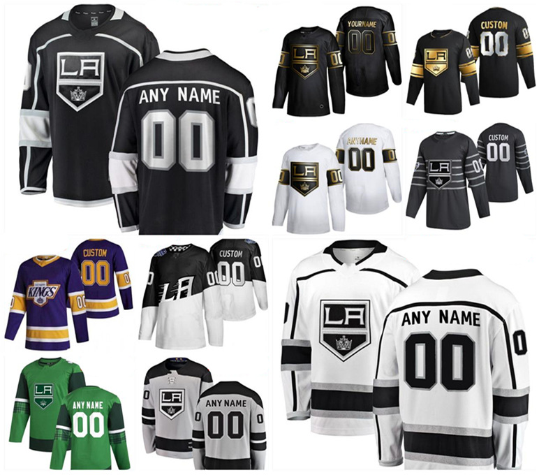 

Los Angeles Kings 32 Jonathan Quick Hockey Jerseys 11 Anze Kopitar 99 Wayne Gretzky 23 Dustin Brown 19 Alex Iafallo 6 Olli Maatta Custom Stitched Men Women Youth Jersey, Colour 3