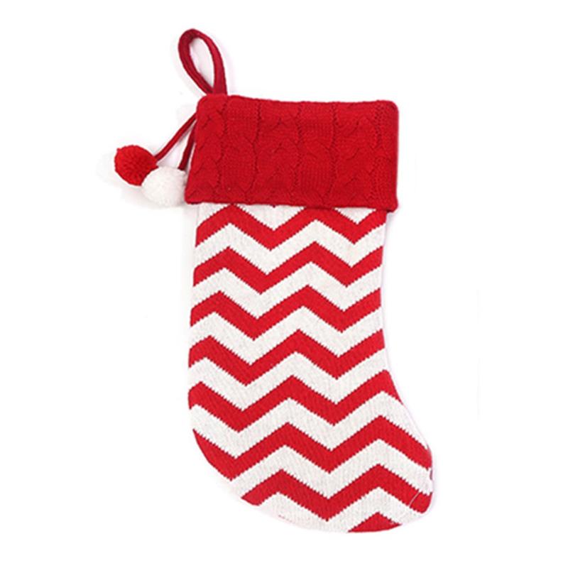 

Christmas Decorations 2022 Year Sock Bag Gift Home Knitted Tree Decoration