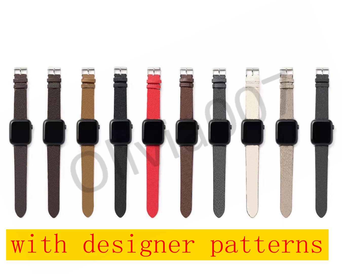 

luxury designer Watchbands Watch Band 42mm 38mm 40mm 44mm iwatch 2 3 4 5 bands Leather Strap Bracelet Fashion Stripes watchband O007