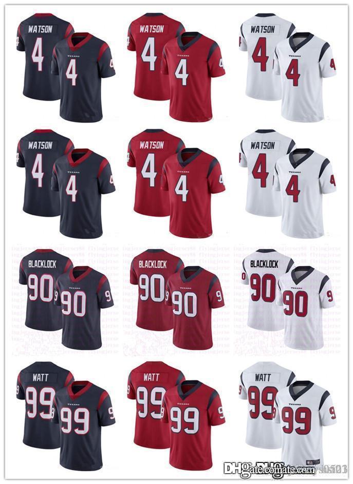 

Men Women Houston Youth Texans 4 Deshaun Watson 99 J.J. Watt 90 Ross Blacklock Football Jerseys Red Navy White, Black;red