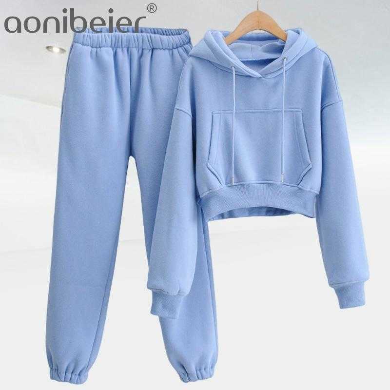 

Track Women Suit Set Loungewear Plus Size Korean Clothing Cropped Gothic Komplety Damskie 's 210604, Coffee