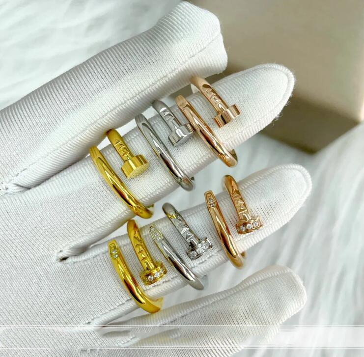 

designer rings classic luxury designer jewelry women ring nail Titanium steel Gold-plated Never fade Not allergic 03