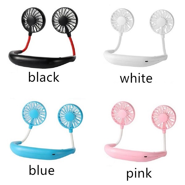 

Portable Fan Hand Free Personal MiniFan USB Gadgets Rechargeable NeckFan 360 Degree Adjustment Head Hanging NeckFans for Travel Outdoor