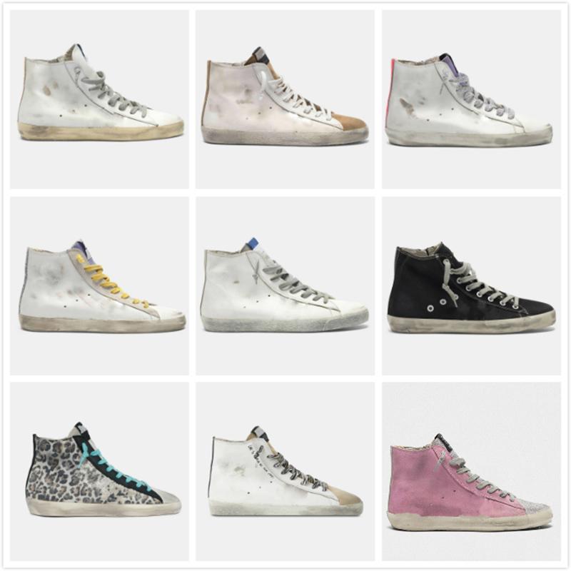 

Luxury Women High Top Shoe Italy Casual Sneakers Classic White Do -Old Dirty Designer Man Shoes Leopard Leather Db ND, Star26