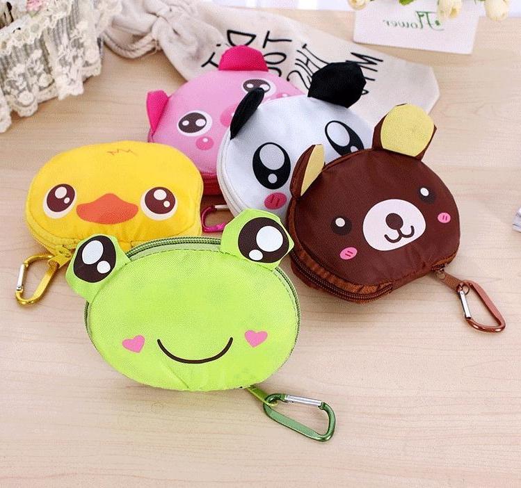 

Japanese Style Big Head Animal Shopping Bag Folding Portable Super Large Green Eco-friendly Bag Wholesale